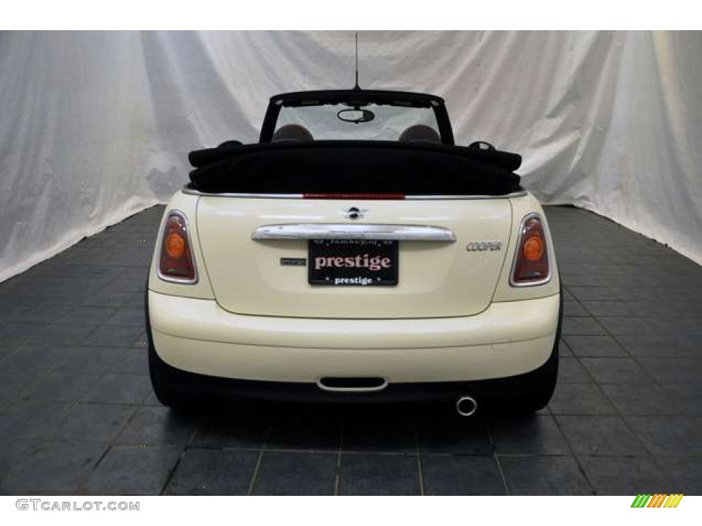 2009 Cooper Convertible - Pepper White / Lounge Hot Chocolate Leather photo #4