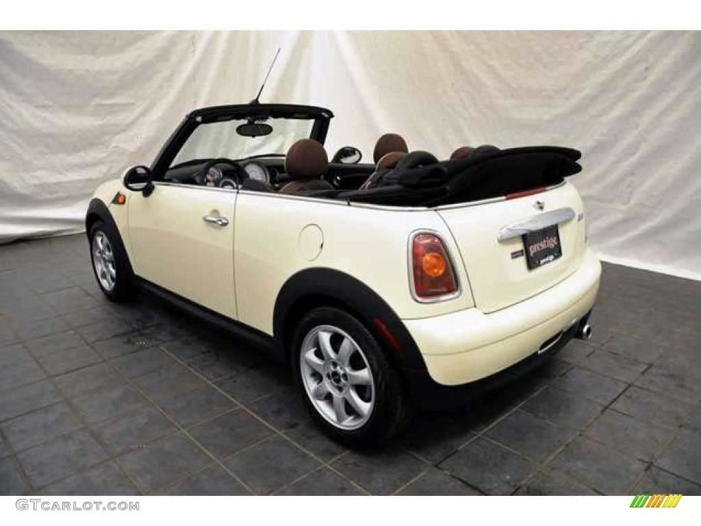 2009 Cooper Convertible - Pepper White / Lounge Hot Chocolate Leather photo #9