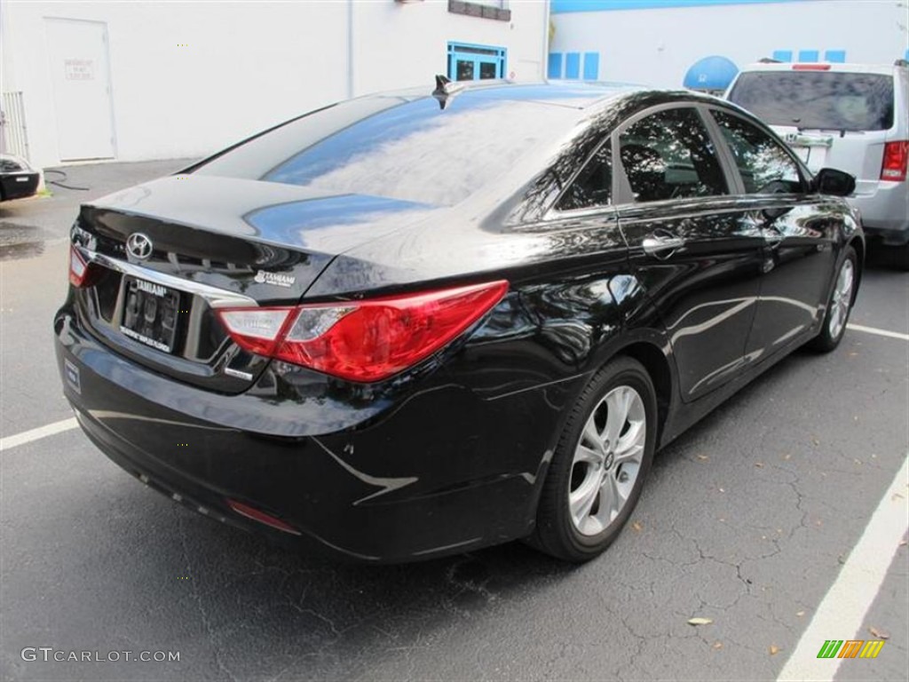 2011 Sonata Limited - Midnight Black / Gray photo #2