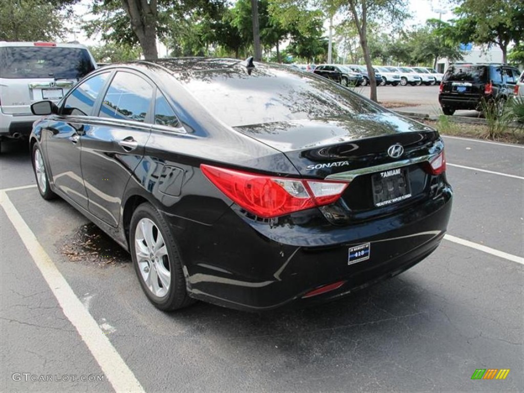 2011 Sonata Limited - Midnight Black / Gray photo #3