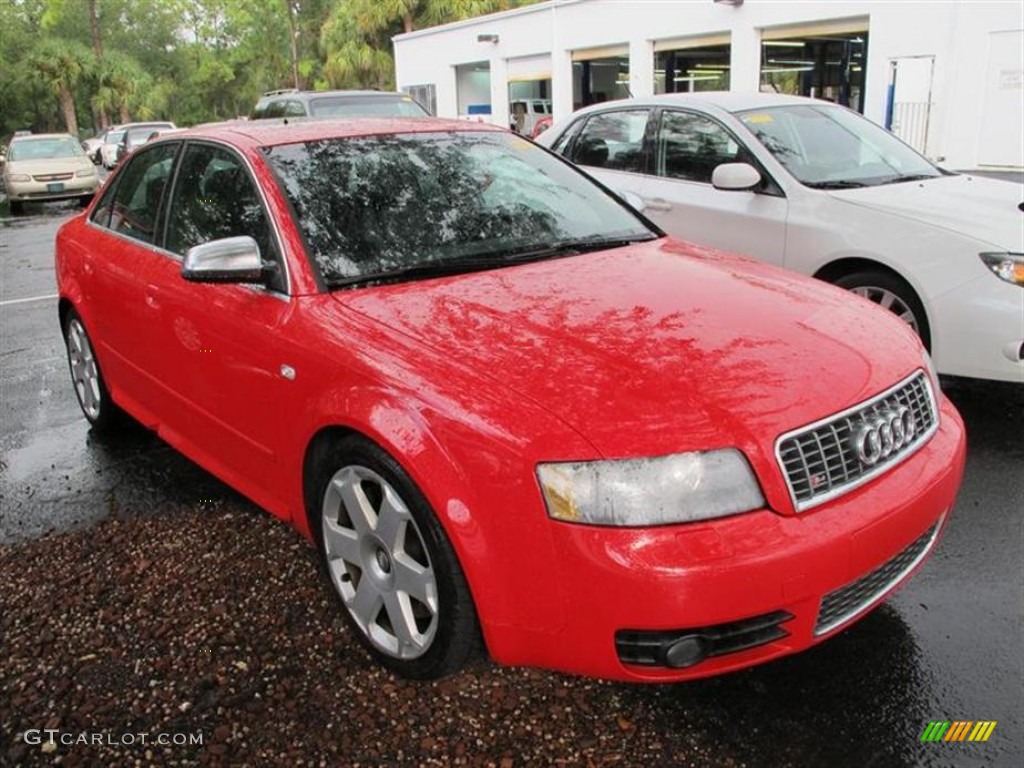 2005 S4 4.2 quattro Sedan - Brilliant Red / Ebony photo #1