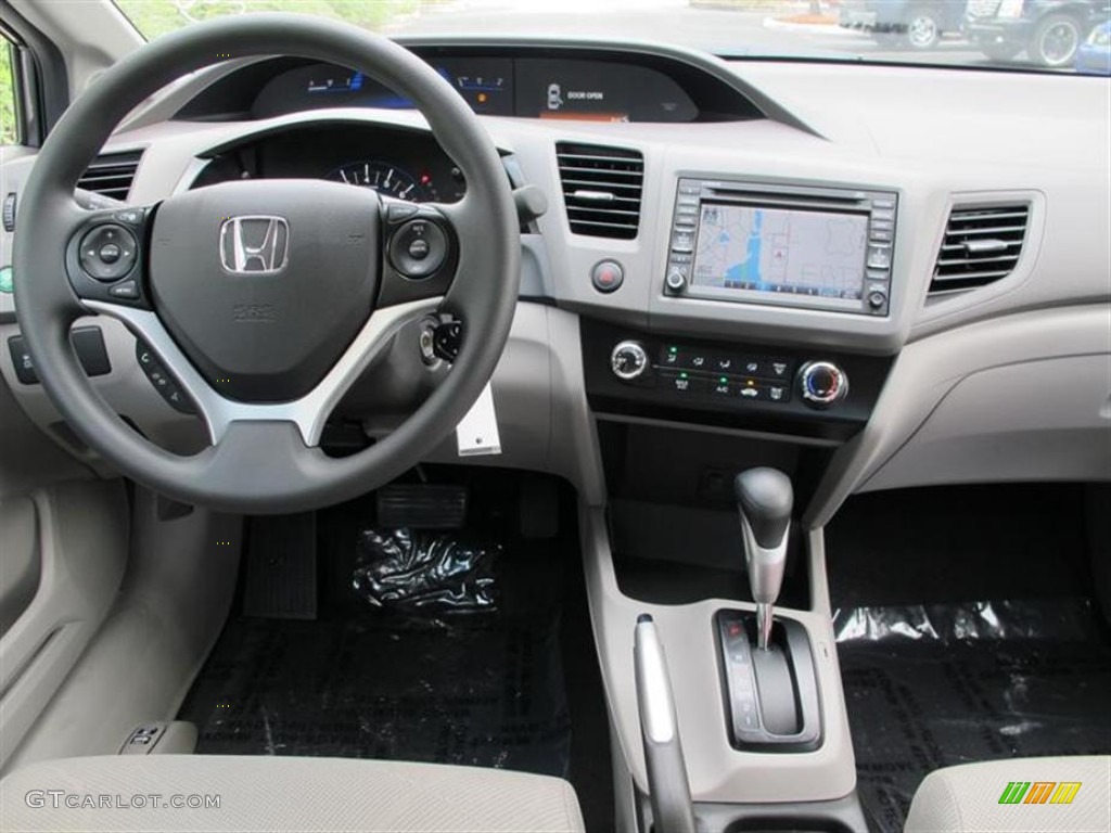 2012 Honda Civic EX Sedan Gray Dashboard Photo #53881523