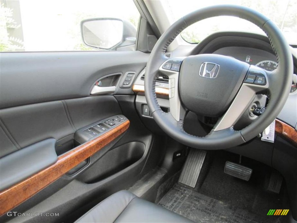 2012 Accord EX-L V6 Sedan - Celestial Blue Metallic / Black photo #5