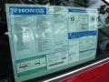 2012 Honda Accord EX-L V6 Coupe Window Sticker