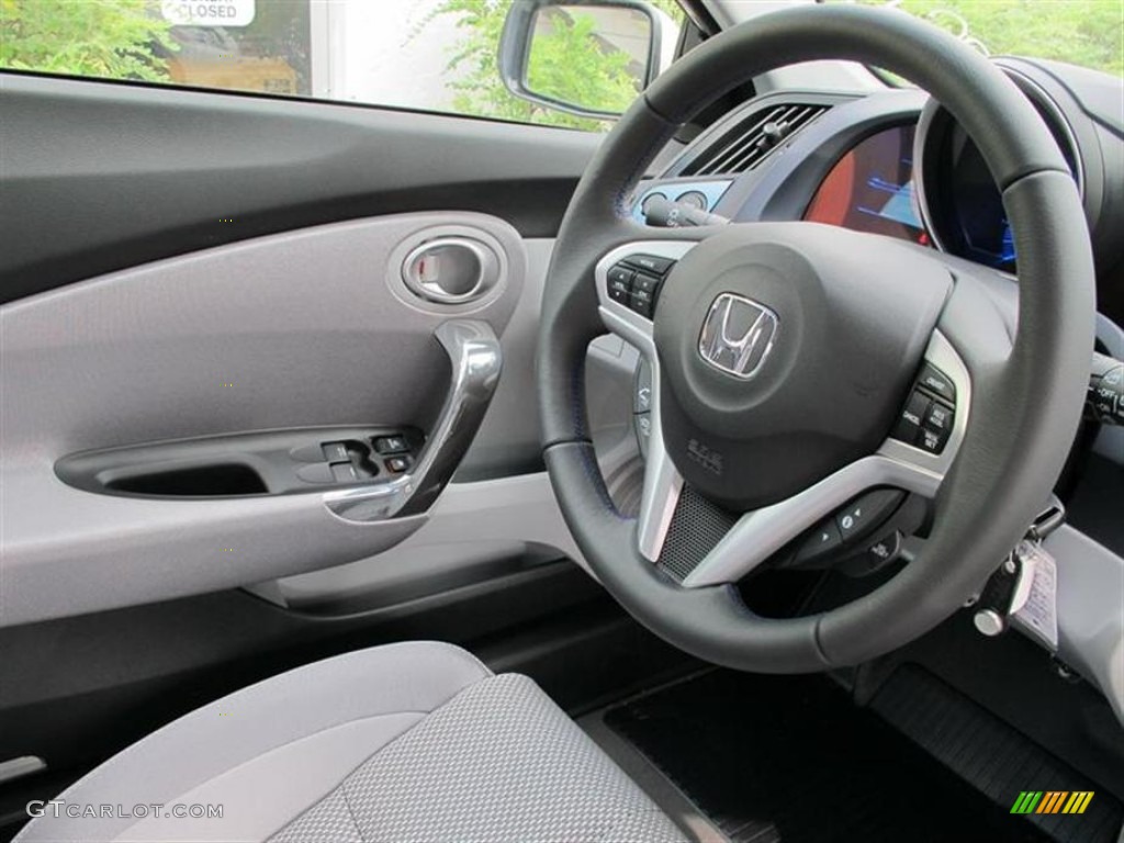 2011 Honda CR-Z EX Navigation Sport Hybrid Gray Fabric Steering Wheel Photo #53882354