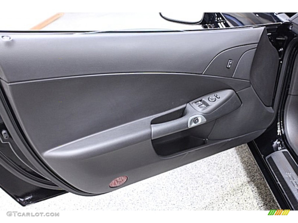 2009 Chevrolet Corvette Coupe Ebony Door Panel Photo #53883062
