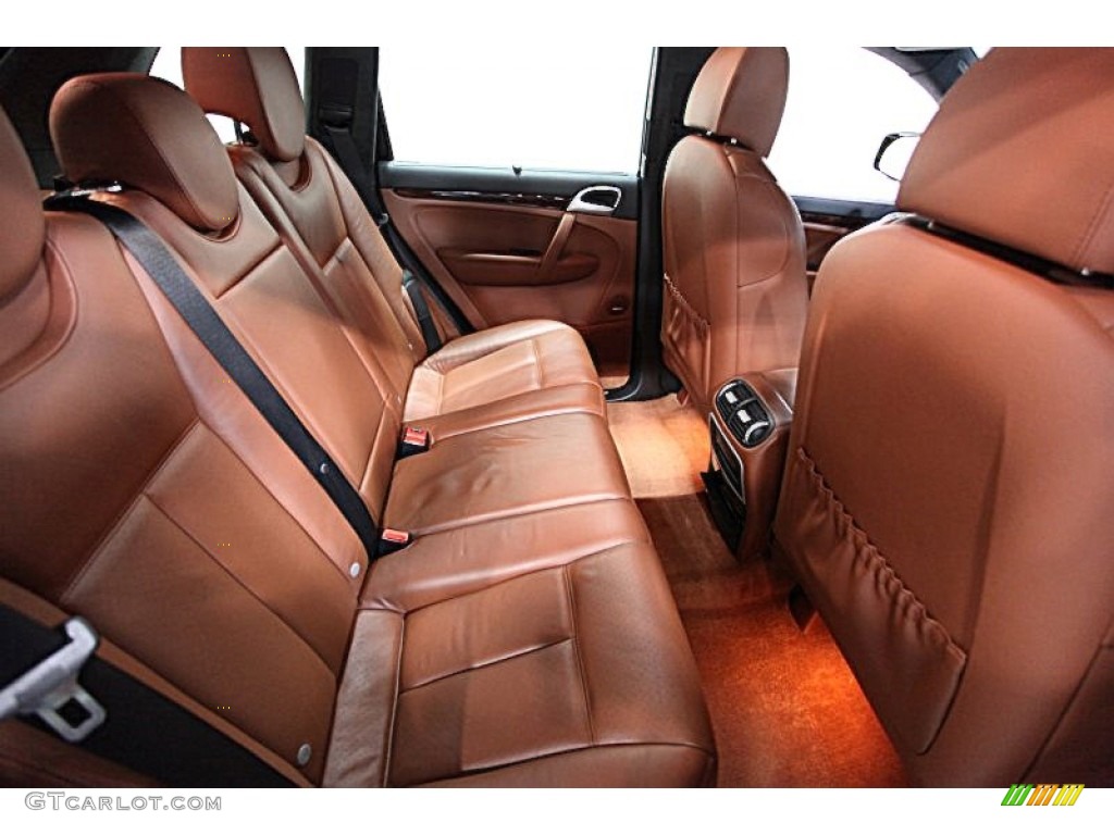 Chestnut/Black Natural Leather Interior 2008 Porsche Cayenne Turbo Photo #53883185