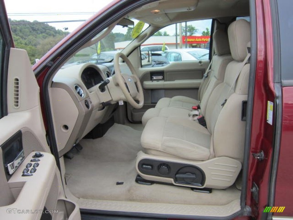 2006 F150 XLT SuperCab 4x4 - Dark Toreador Red Metallic / Tan photo #10