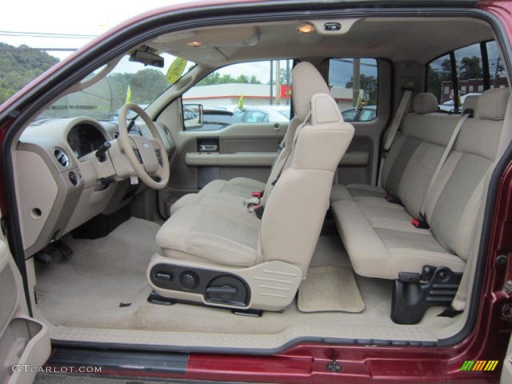 2006 F150 XLT SuperCab 4x4 - Dark Toreador Red Metallic / Tan photo #13