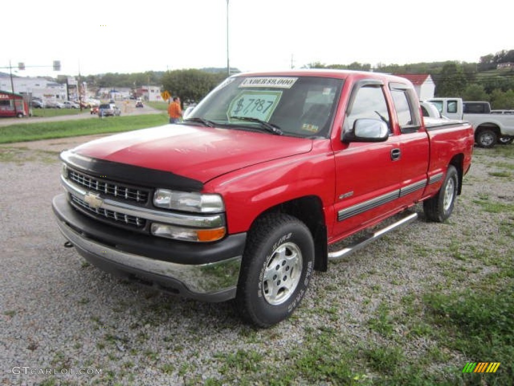 1999 Silverado 1500 LS Z71 Extended Cab 4x4 - Victory Red / Graphite photo #1