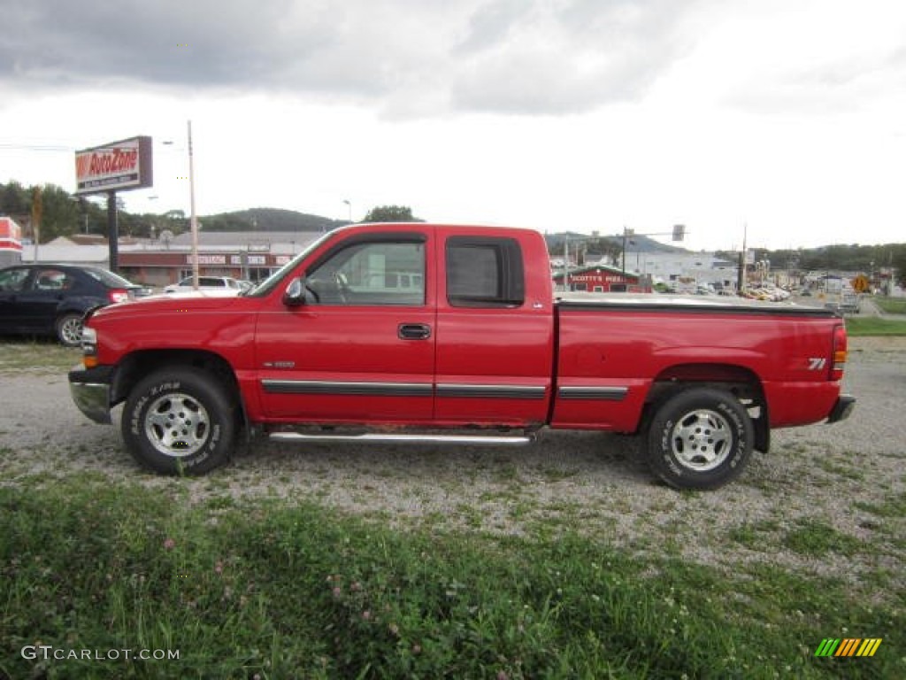 1999 Silverado 1500 LS Z71 Extended Cab 4x4 - Victory Red / Graphite photo #4