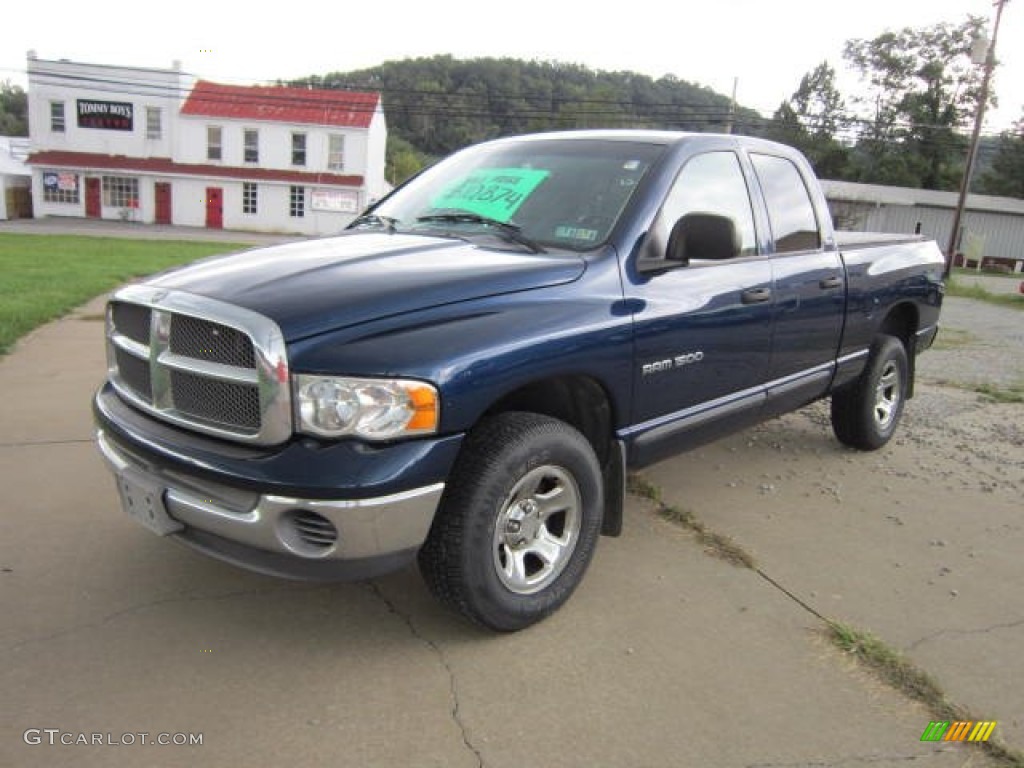 2002 Ram 1500 SLT Quad Cab 4x4 - Patriot Blue Pearlcoat / Dark Slate Gray photo #1