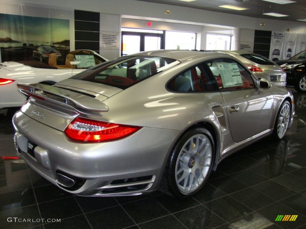 Platinum Silver Metallic 2011 Porsche 911 Turbo S Coupe Exterior Photo #53887583