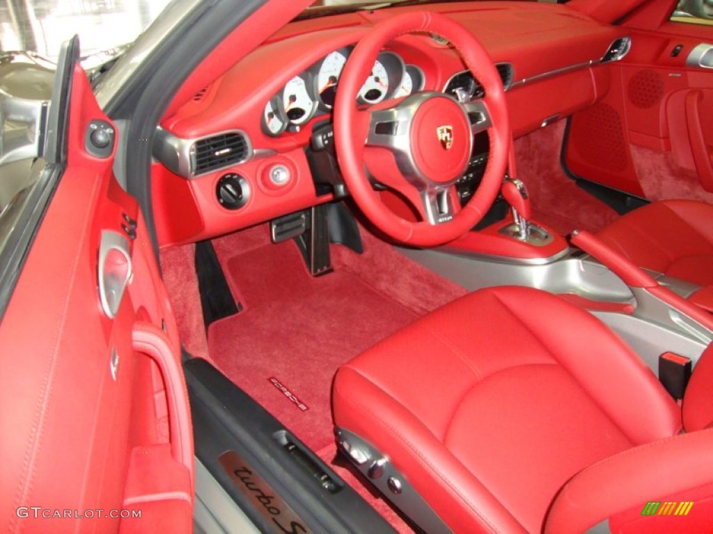 Carrera Red Interior 2011 Porsche 911 Turbo S Coupe Photo #53887631