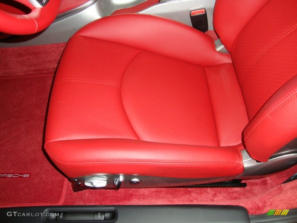 2011 911 Turbo S Coupe - Platinum Silver Metallic / Carrera Red photo #14