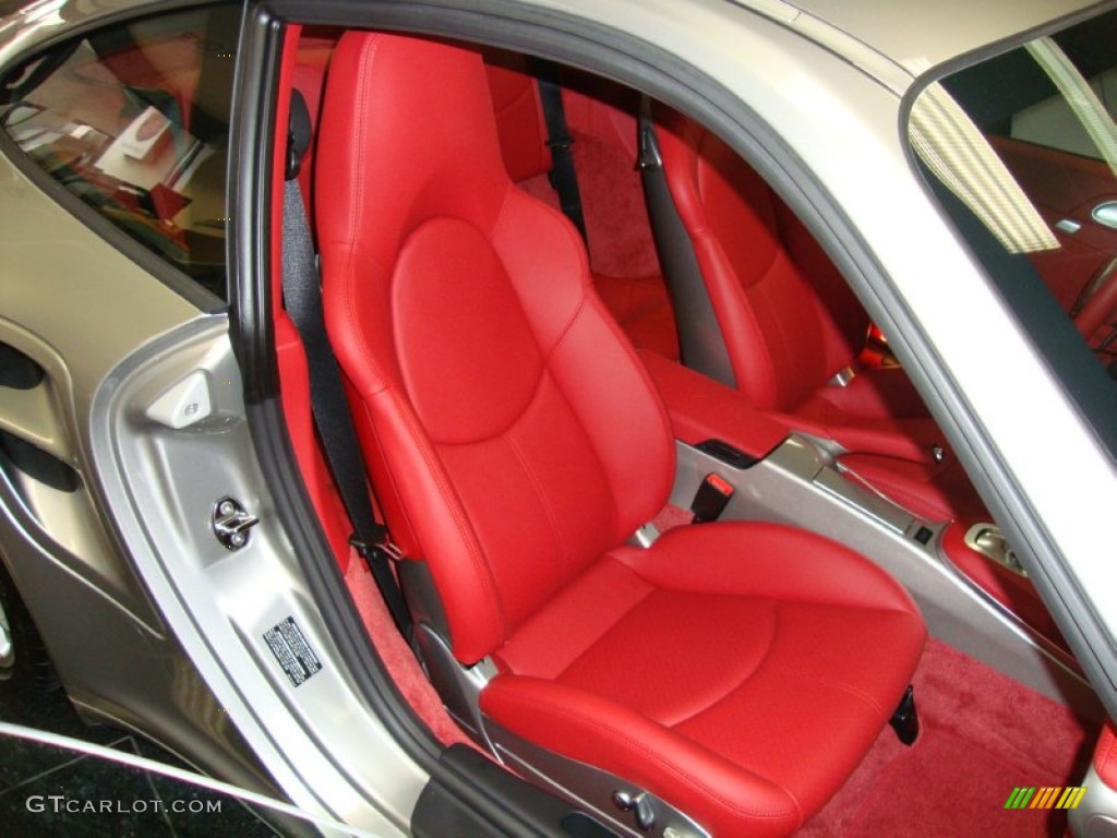 2011 911 Turbo S Coupe - Platinum Silver Metallic / Carrera Red photo #19