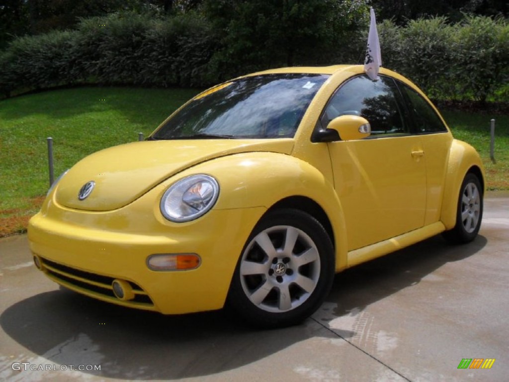 2003 New Beetle GLX 1.8T Coupe - Sunflower Yellow / Black photo #1