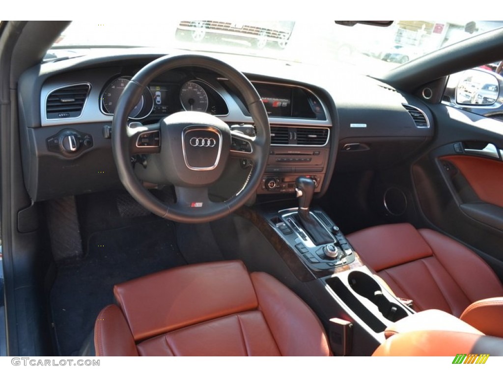 2009 Audi S5 4.2 quattro Tuscan Brown Silk Nappa Leather Dashboard Photo #53892059