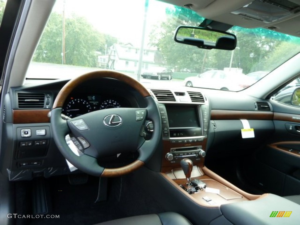 Black/Medium Brown Interior 2011 Lexus LS 460 AWD Photo #53893682
