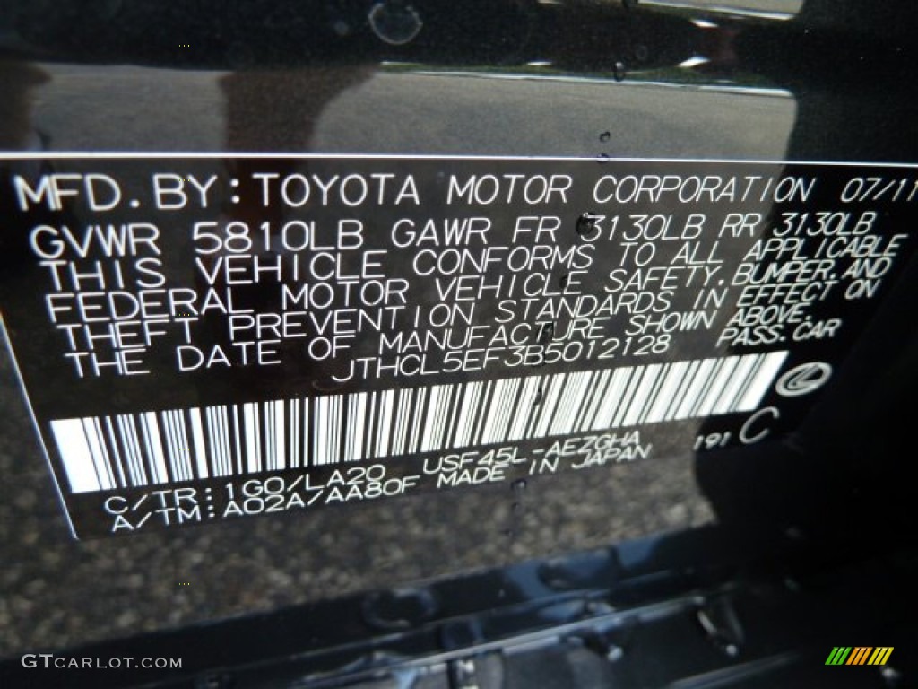 2011 LS Color Code 1G0 for Smoky Granite Mica Photo #53893736