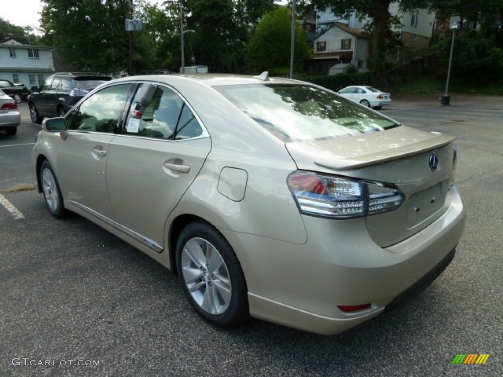 2011 HS 250h Hybrid Premium - Satin Cashmere Metallic / Parchment/Brown Walnut photo #2