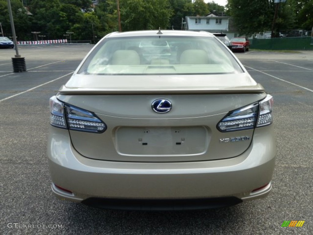 2011 HS 250h Hybrid Premium - Satin Cashmere Metallic / Parchment/Brown Walnut photo #3