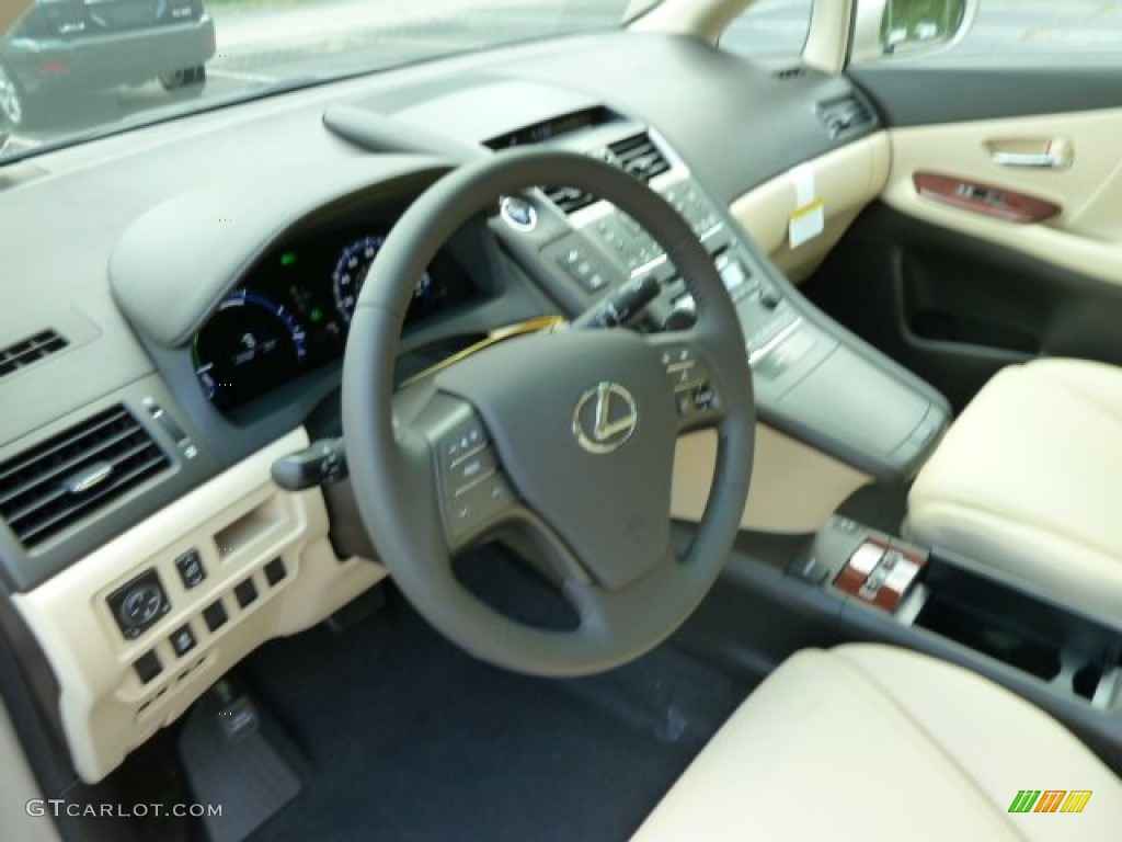 2011 HS 250h Hybrid Premium - Satin Cashmere Metallic / Parchment/Brown Walnut photo #15
