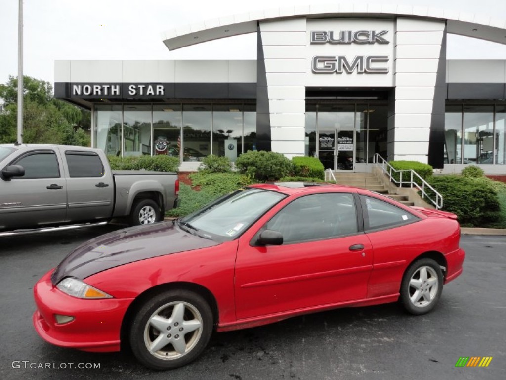 1997 Cavalier Z24 Coupe - Bright Red / Light Gray photo #1