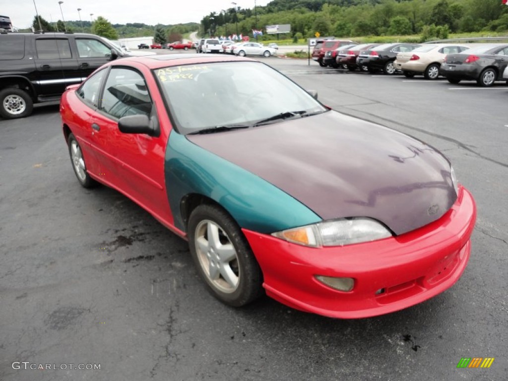 1997 Cavalier Z24 Coupe - Bright Red / Light Gray photo #7