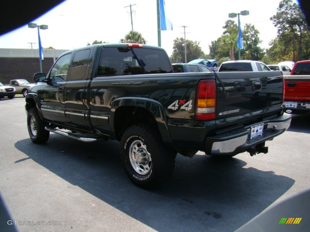 2001 Silverado 2500HD LT Extended Cab 4x4 - Forest Green Metallic / Tan photo #31