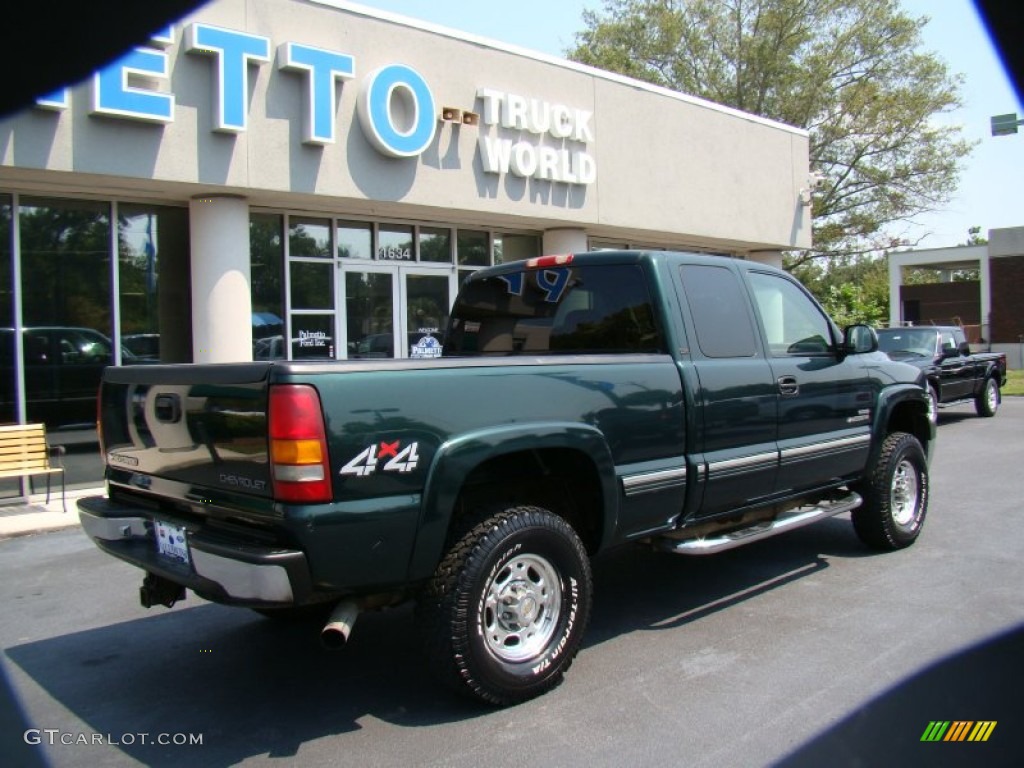 2001 Silverado 2500HD LT Extended Cab 4x4 - Forest Green Metallic / Tan photo #33