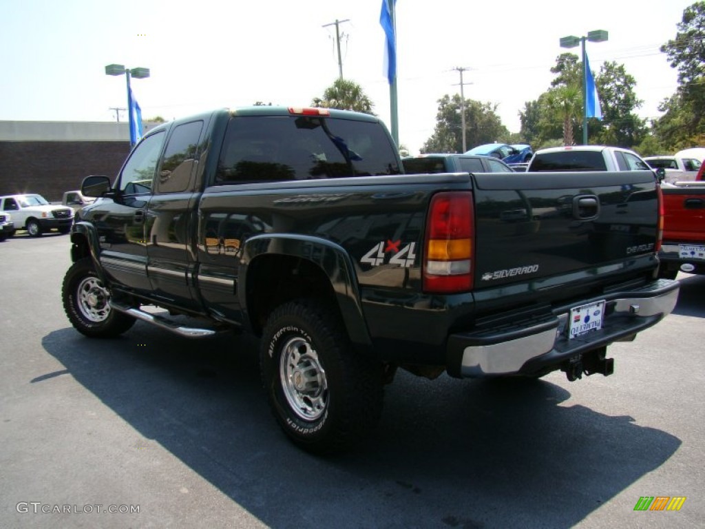 2001 Silverado 2500HD LT Extended Cab 4x4 - Forest Green Metallic / Tan photo #57