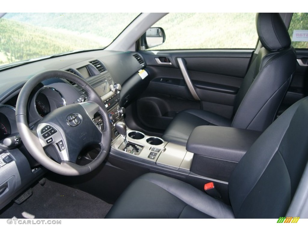 Black Interior 2012 Toyota Highlander SE 4WD Photo #53894762