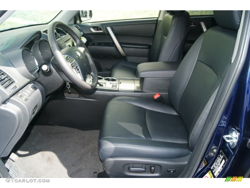 Black Interior 2012 Toyota Highlander SE 4WD Photo #53894768