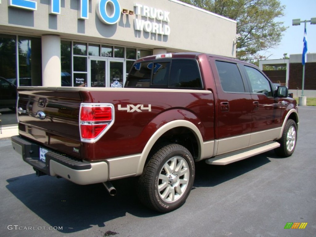 2010 F150 King Ranch SuperCrew 4x4 - Royal Red Metallic / Chapparal Leather photo #23