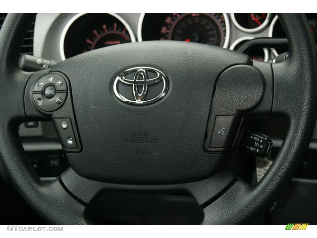 2011 Toyota Tundra SR5 CrewMax 4x4 Graphite Gray Steering Wheel Photo #53895719