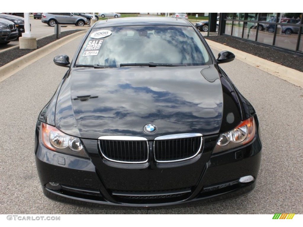 2008 3 Series 328xi Sedan - Jet Black / Black photo #2