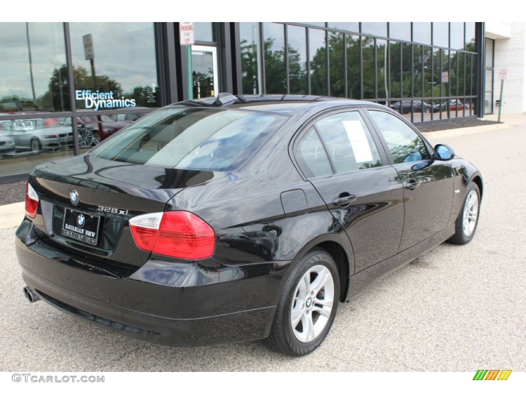 2008 3 Series 328xi Sedan - Jet Black / Black photo #5