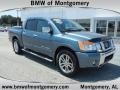 2010 Blue Steel Metallic Nissan Titan LE Crew Cab #53671653