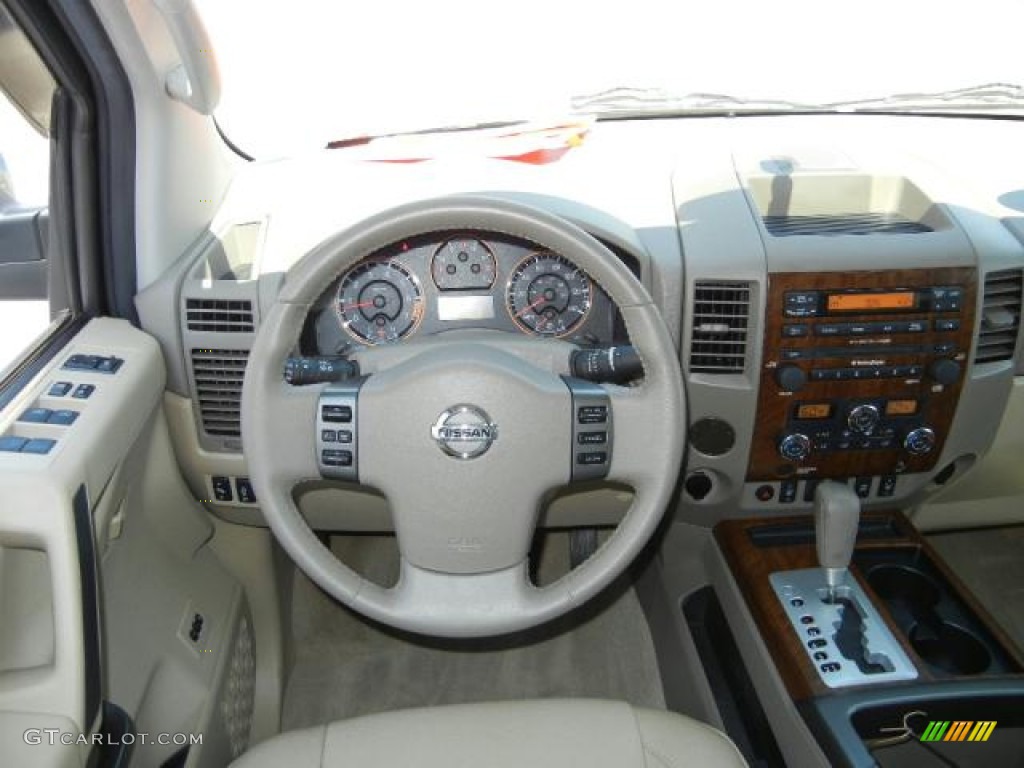 2010 Nissan Titan LE Crew Cab Almond Dashboard Photo #53896733