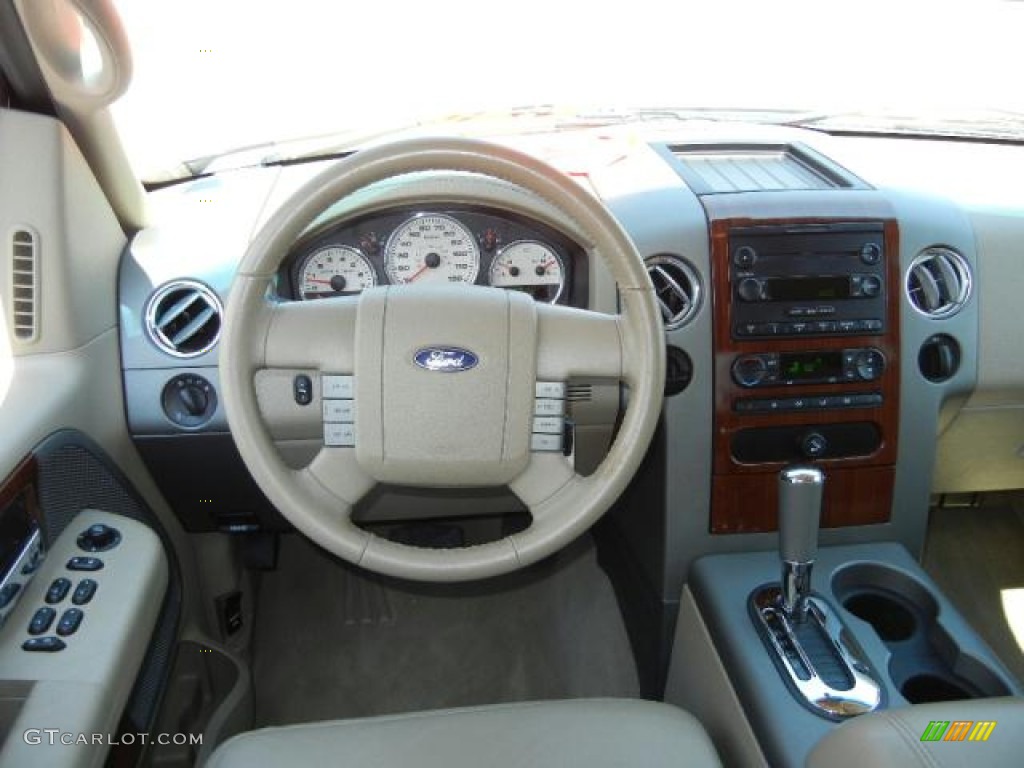 2006 F150 Lariat SuperCrew - Dark Toreador Red Metallic / Tan photo #36