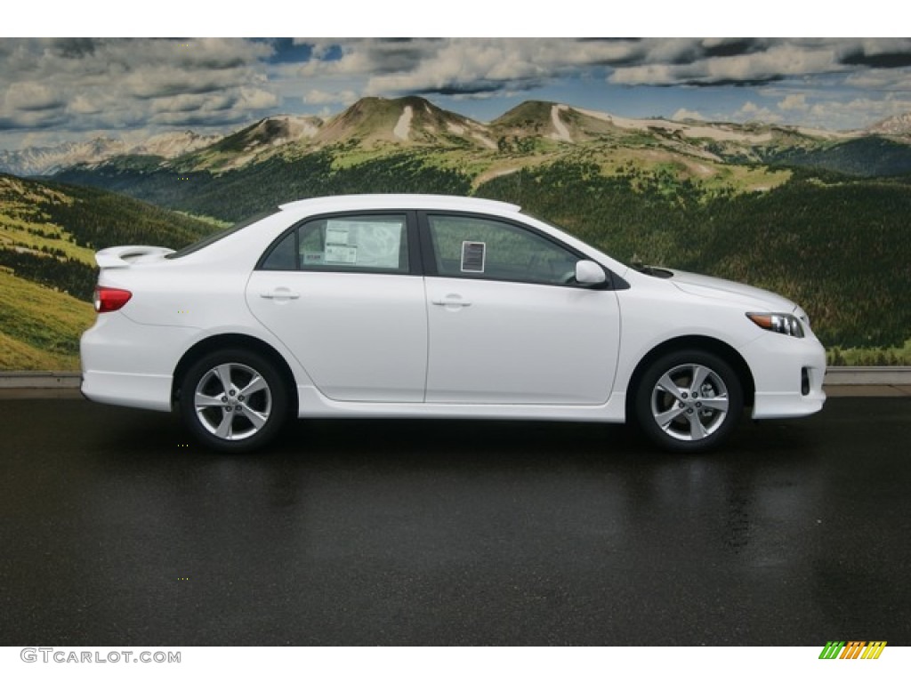 2011 Corolla S - Super White / Dark Charcoal photo #2