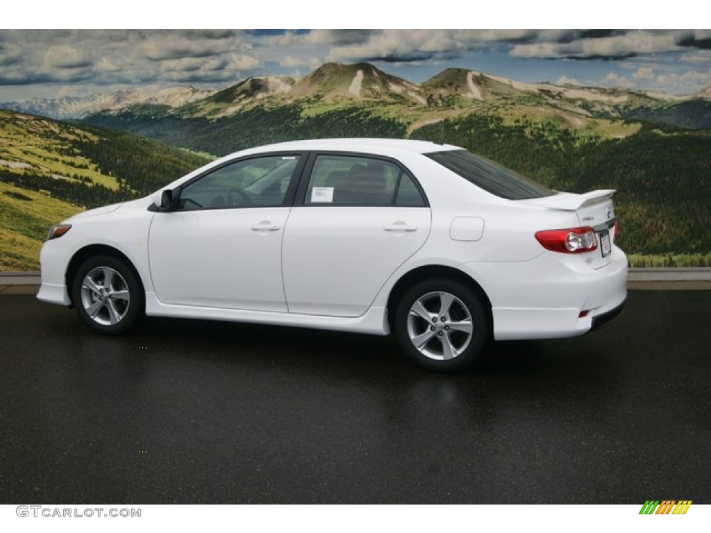 2011 Corolla S - Super White / Dark Charcoal photo #3