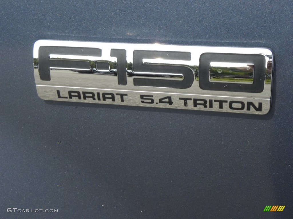 2006 F150 Lariat SuperCrew - Medium Wedgewood Blue Metallic / Black photo #39