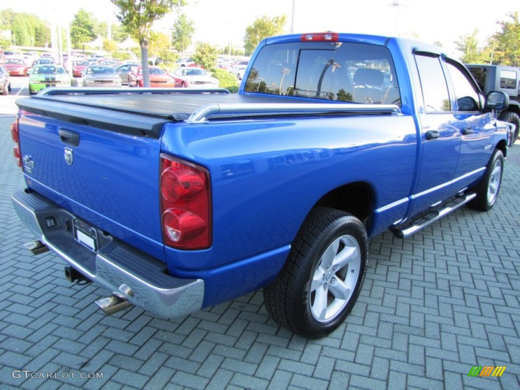 2008 Ram 1500 Big Horn Edition Quad Cab - Electric Blue Pearl / Medium Slate Gray photo #5