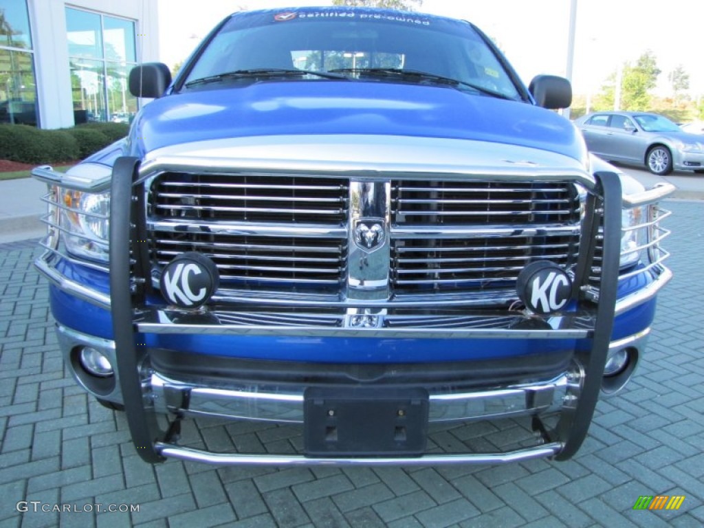2008 Ram 1500 Big Horn Edition Quad Cab - Electric Blue Pearl / Medium Slate Gray photo #8