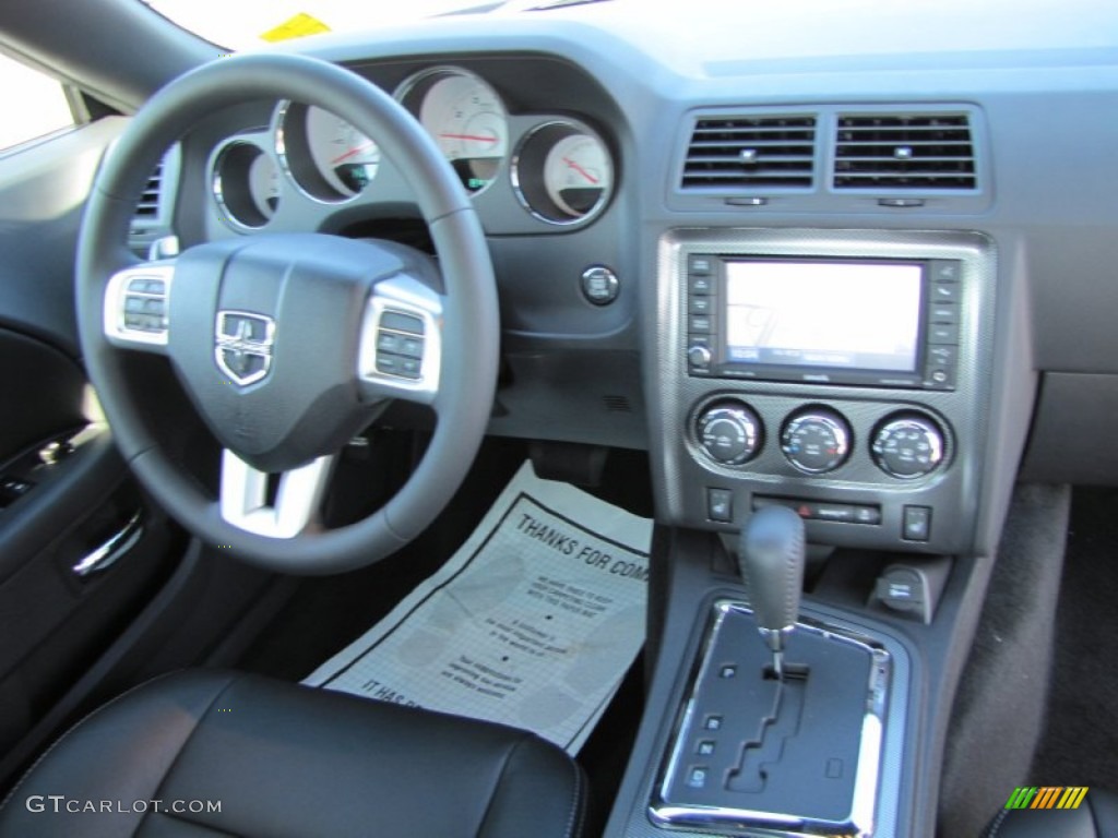 2012 Dodge Challenger R/T Plus Dark Slate Gray Dashboard Photo #53900471