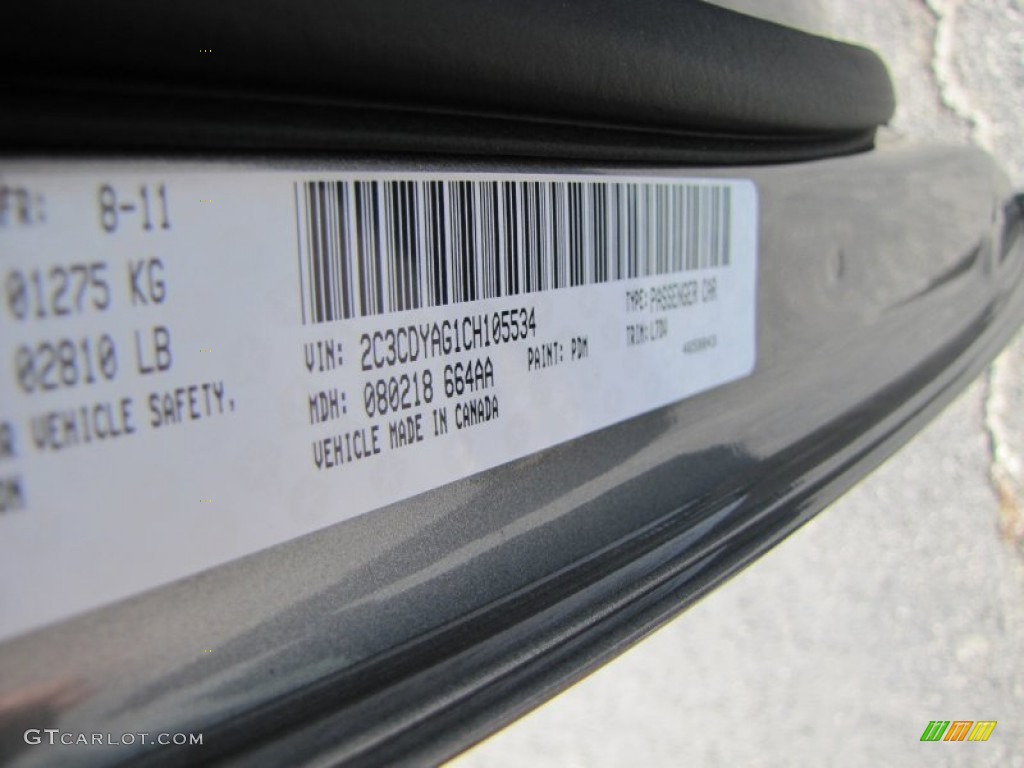2012 Challenger Color Code PDM for Tungsten Metallic Photo #53900678