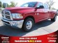 2011 Flame Red Dodge Ram 3500 HD Big Horn Crew Cab Dually  photo #1