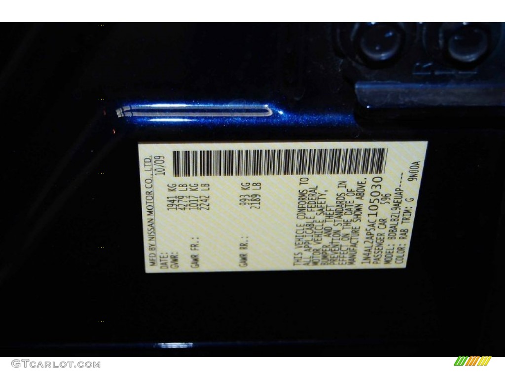 2010 Altima 2.5 S - Navy Blue / Charcoal photo #12